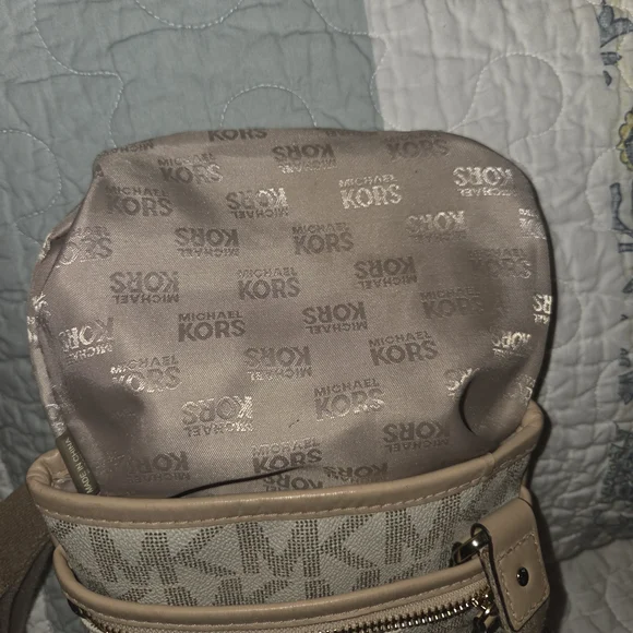Michael Kors Tan Monogram Crossbody Bag - Picture 6 of 6